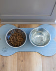 SeaDek Dog Bowl Mat - Cappuccino/Black - Small - 12" x 21"