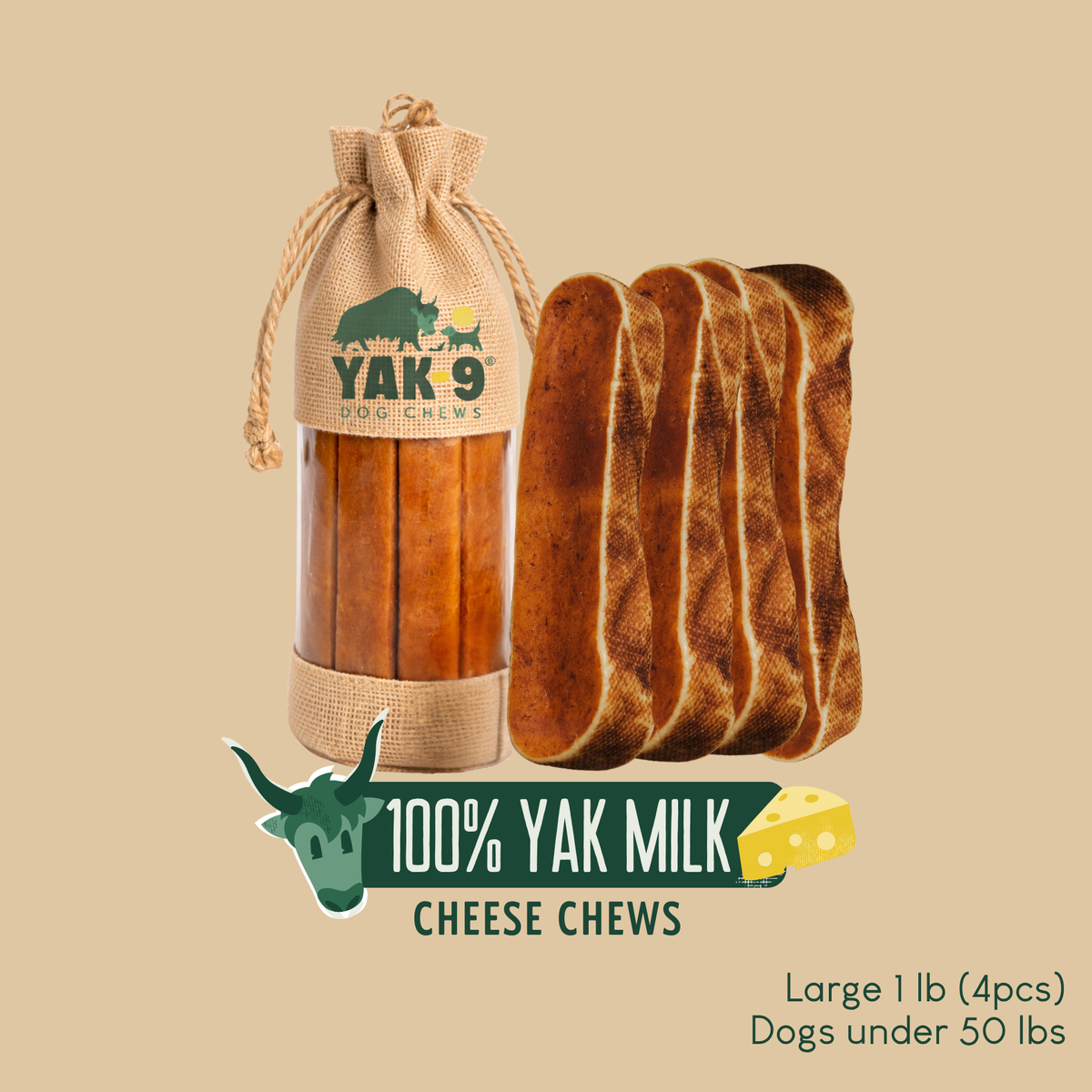 100% Yak Milk Chews for Dogs