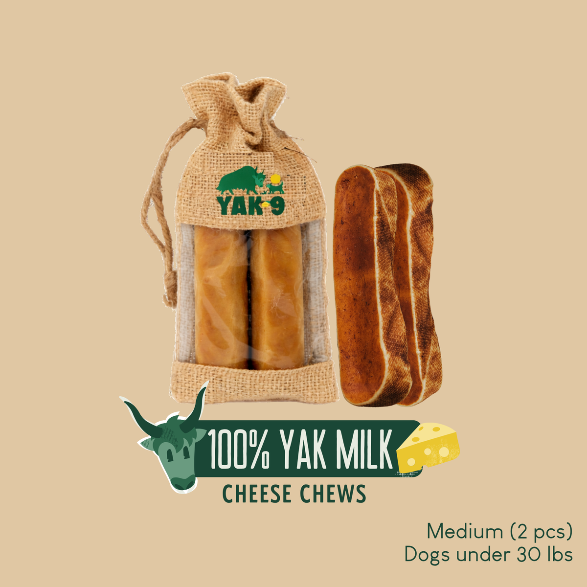 100% Yak Milk Chews for Dogs